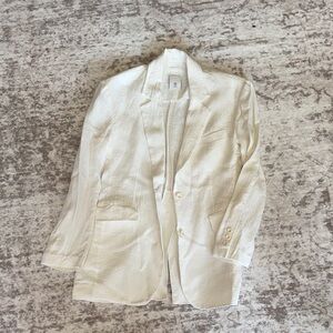 Elegant White linen Blazer